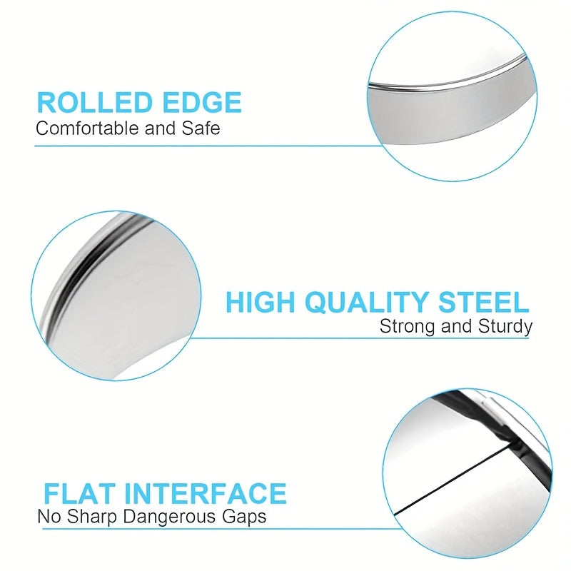 12pcs Steel Cake Mold Rings Round Cookie Cutters Baking Kitchen Tools