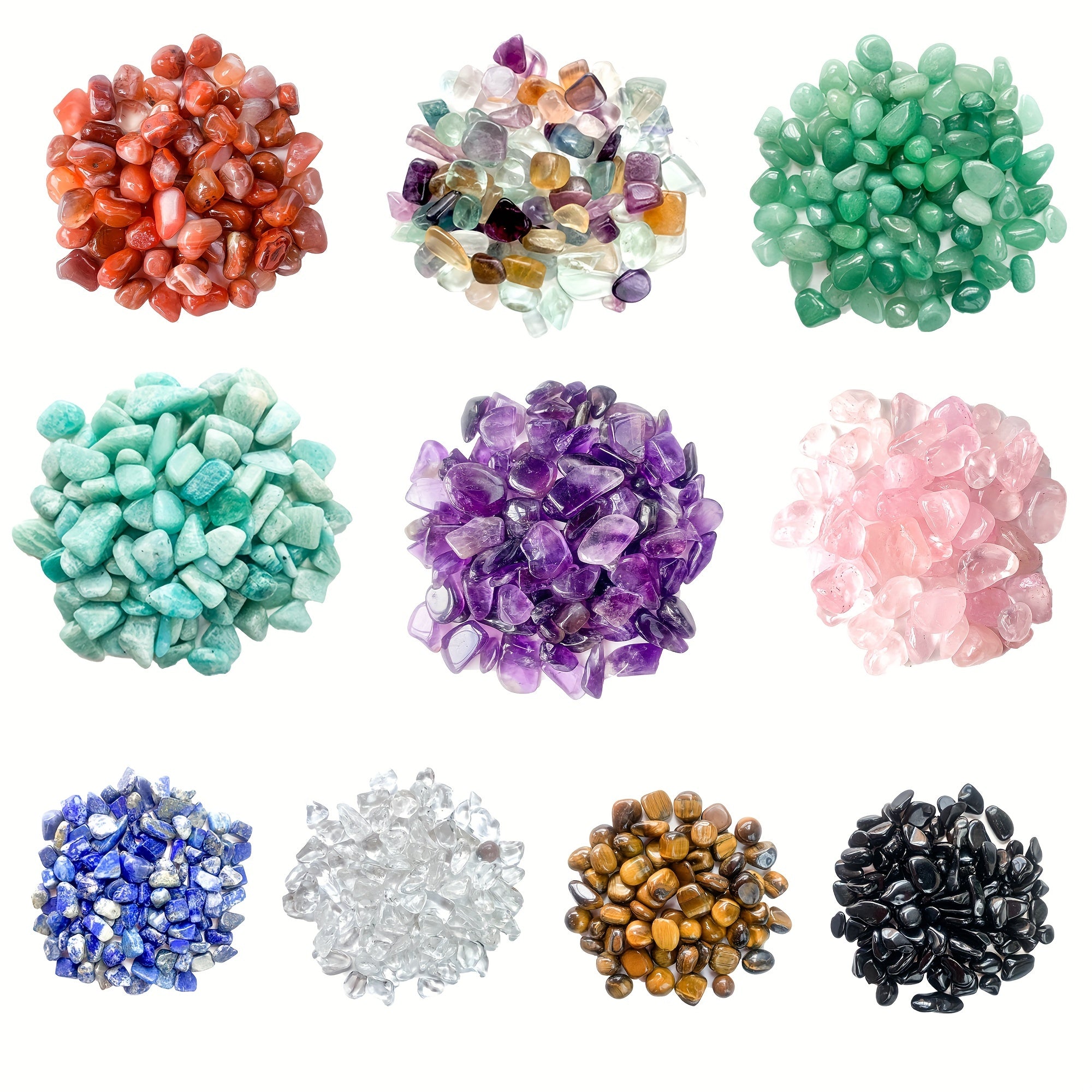 2LB 10 Types Rare Crystal Gem Collection Box For Reiki Healing Art