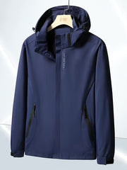 Men's Lightweight Waterproof Rain Jacket Shell Hooded Outdoor Raincoat