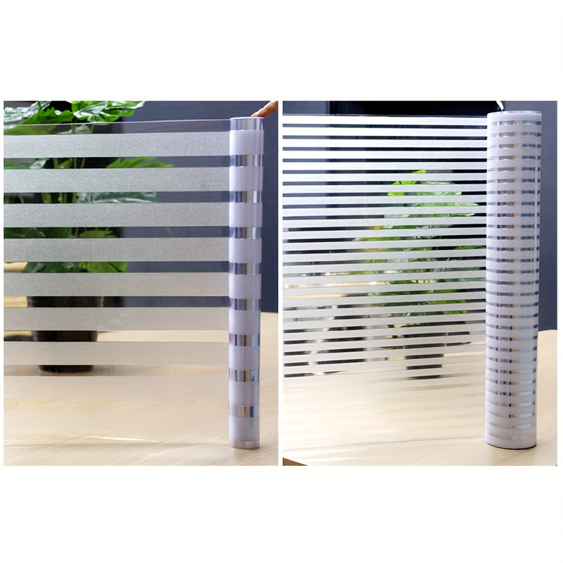 Privacy Window Film Stripe Patterns Self Adhesive Glass Film