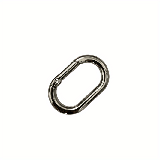 2Pcs Metal Oval Ring Spring Clasps Carabiner Keychain Bag Clips Hook