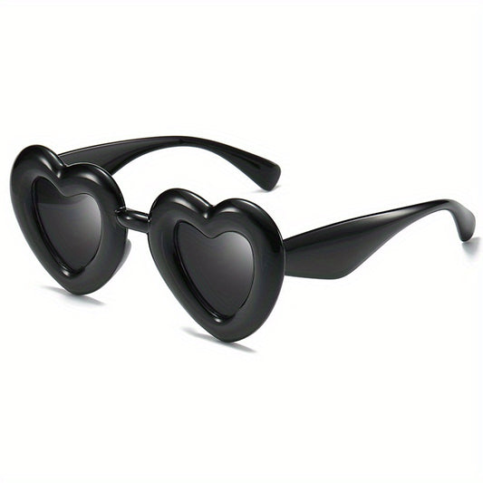 Y2K Inflated Heart Sunglasses for Women Men Funny Party Sun Shades