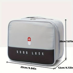 Durable Polyester Medicine Organizer Travel Case with Storage Pocket