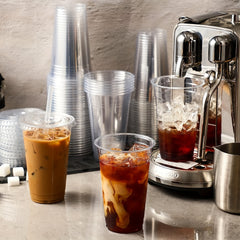 50pcs BPA-Free Clear Plastic Cups For Beverages, 16 oz Disposable