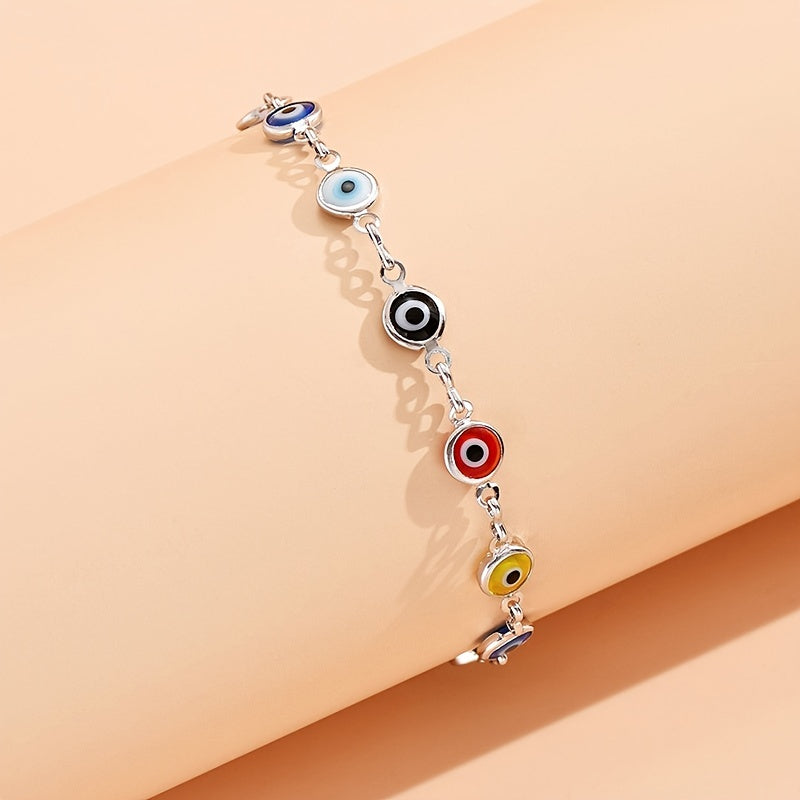 Men's Glass Eyes Protection Amulet Evil Eye Bracelet