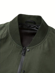 Men's Lightweight Stand Collar Zip Up Jacket