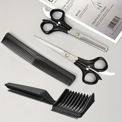 Professional Haircut Kit for Men Barber Fade Combs Set With Scis