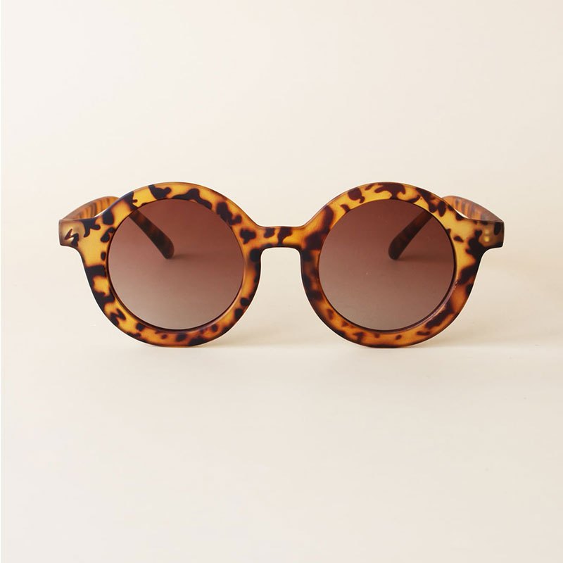 Kids Round Frame Sunglasses With Case