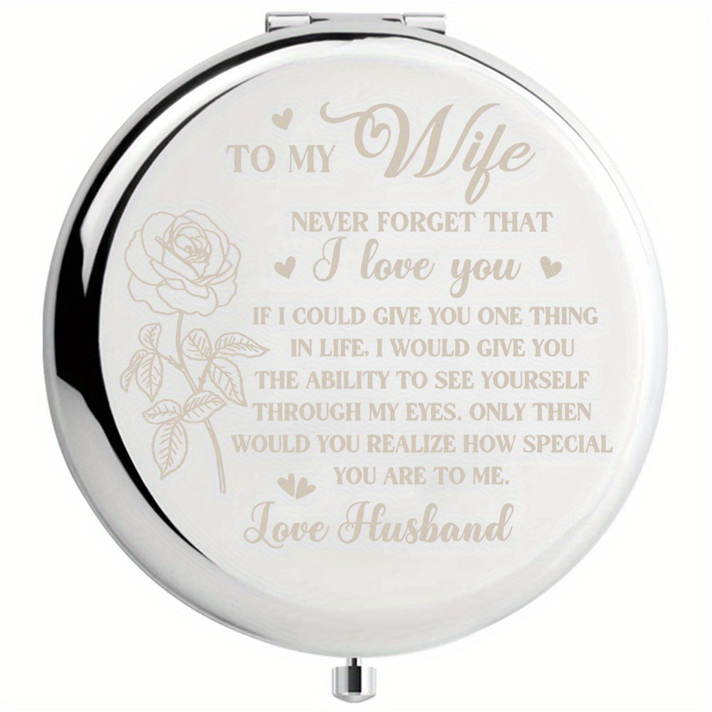 Romantic Compact Mirror for Wife - Mothers Birthday Gift