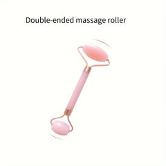 Pink Facial Eye Massage Roller Set with Massage Plate