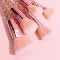 10pcs Pink Makeup Brushes Set Powder Foundation Eyeliner Lip Brush