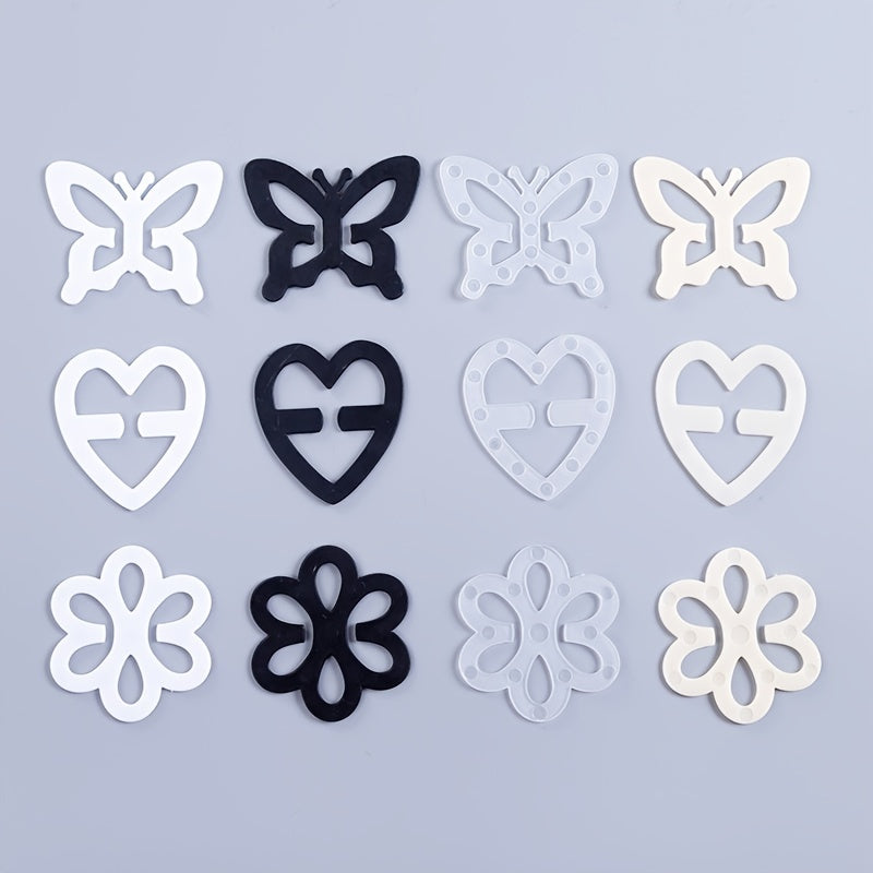4 Pcs Butterfly Bra Strap Clips Non-slip Invisible Bra Buckle