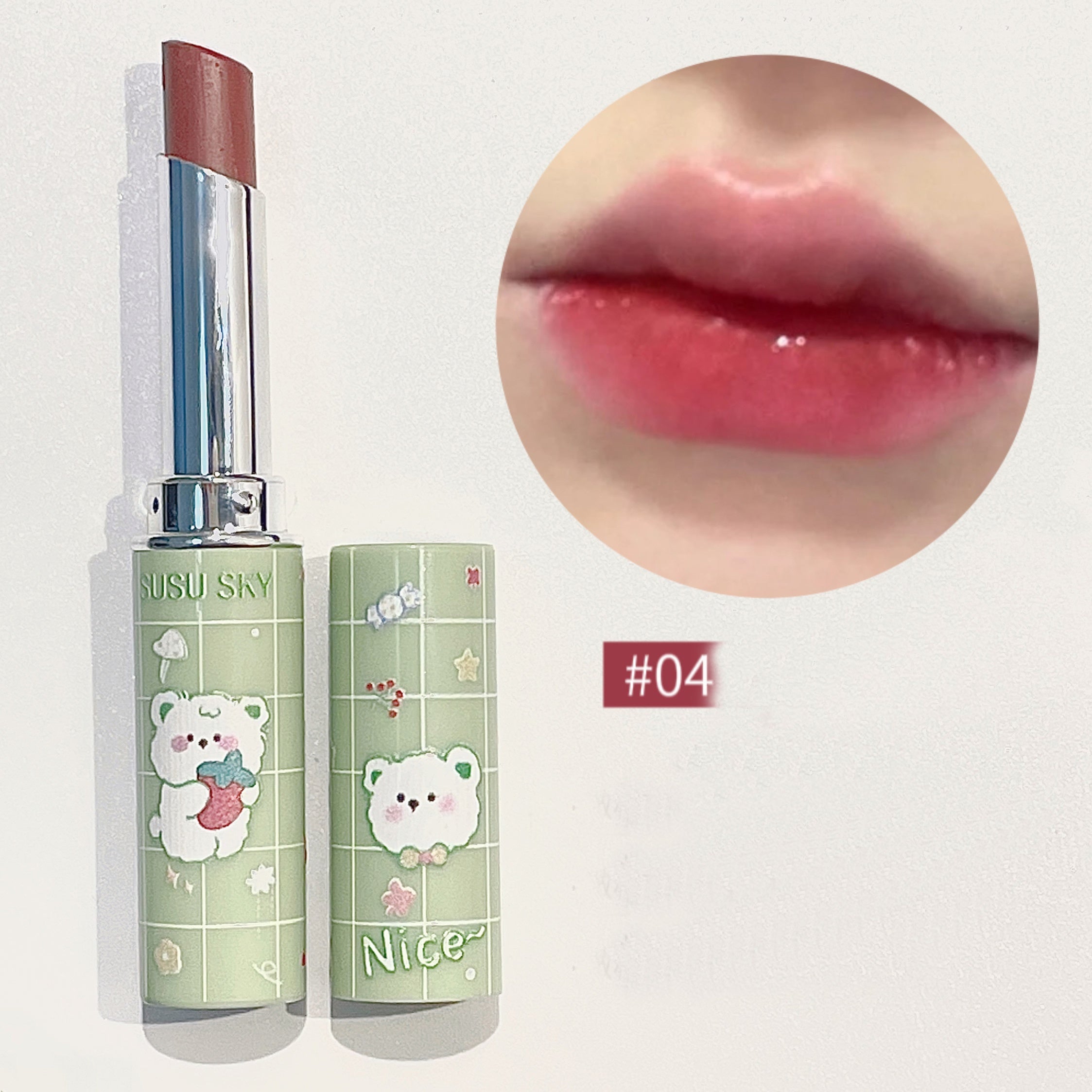 6-Color Mirror Glow Lipstick Jelly Tinted Lip Balm