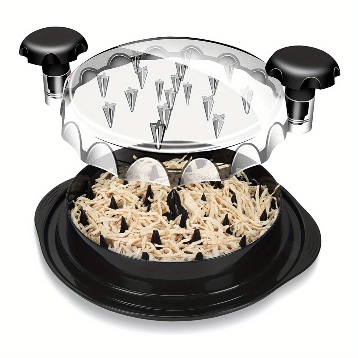 Ergonomic Chicken Shredder with Transparent Lid
