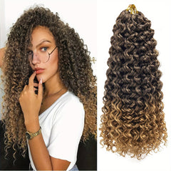 2pcs 50.8cm Afro Kinky Curly Hair Bundles Braided Hair Extensions Synthetic 1B