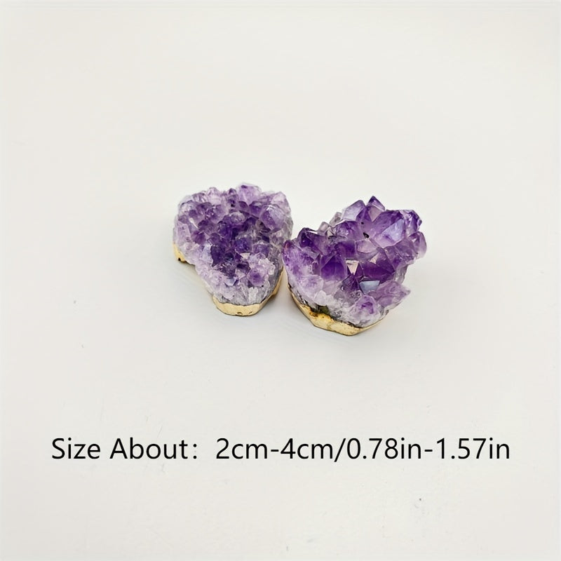 Golden Plated Amethyst Cluster Natural Mineral Specimen