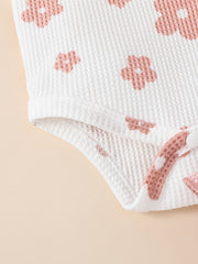 3pcs Baby Girls Floral Onesie & Shorts Set