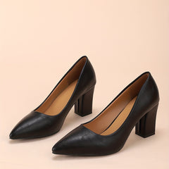 Women's Block Heels Point Toe Work Shoes