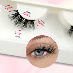 7 Pairs Fluffy Cluster False Eyelashes Natural Faux Mink