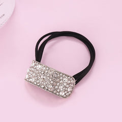Crystal Rectangle Hair Tie Rhinestone Hair Rope Glitter Hair Ring