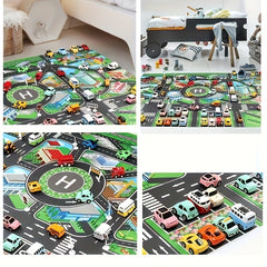 City Traffic Parking Lot Urban Theme Game Mat with Scene Map