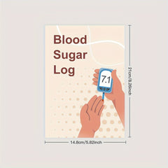 Blood Sugar Logbook Glucose Tracker A5 Size