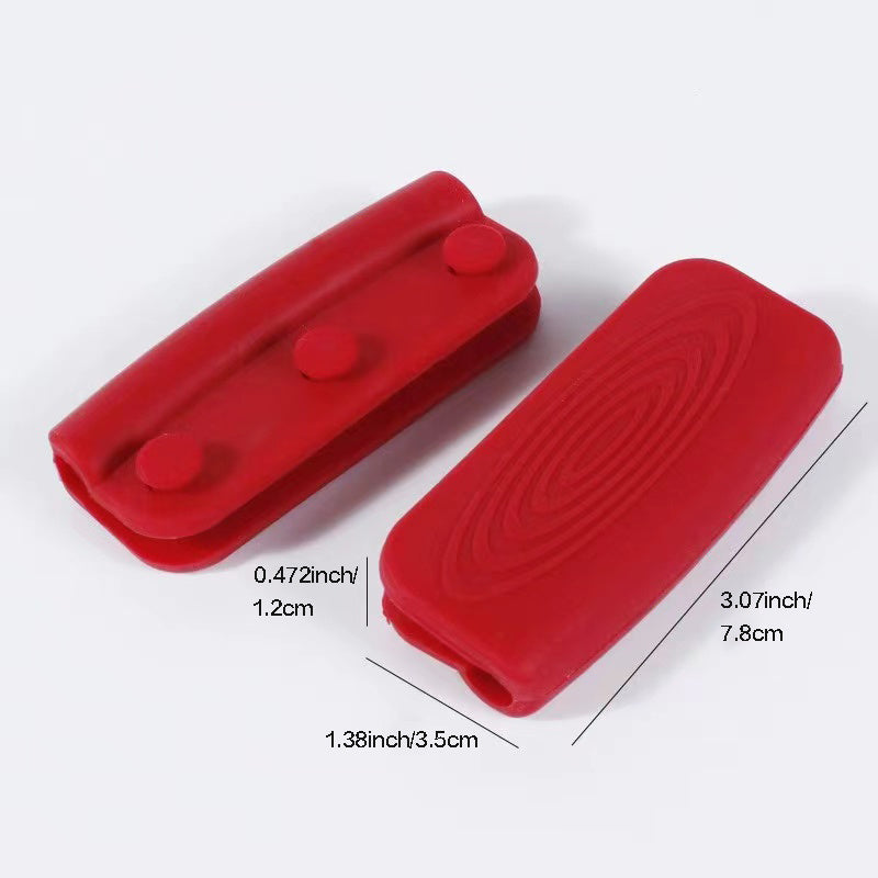 2pcs Silicone Pot Ear Cover Heat Insulation Non-slip Handle Cover