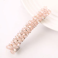 Sparkly Rhinestone Flower Hair Barrette French Style Hair Clip