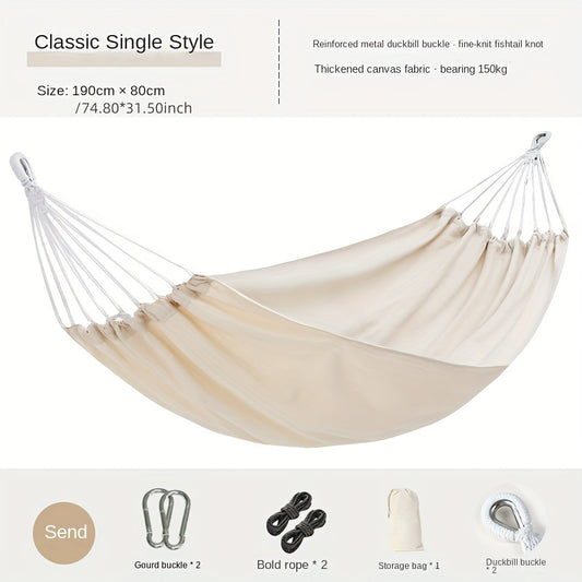 Beige Hammock Outdoor Camping Swing Double Hammock