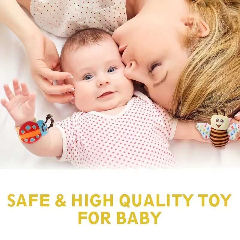 Infants Soft Baby Rattle Toys Wrist Rattle Foot Sock Rattles