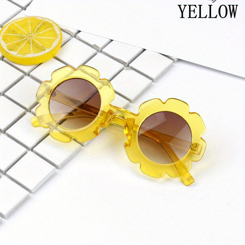 Sunflower Shaped Sunglasses UV400 Summer Eyewear for Party Outdoor Activities