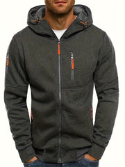Men's Zipper Hooded Jacket Sports Fitness Sweater