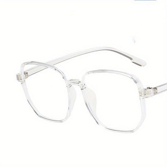 Clear Lens Glasses Geometric Frame Eyeglasses Anti Light Eyewear