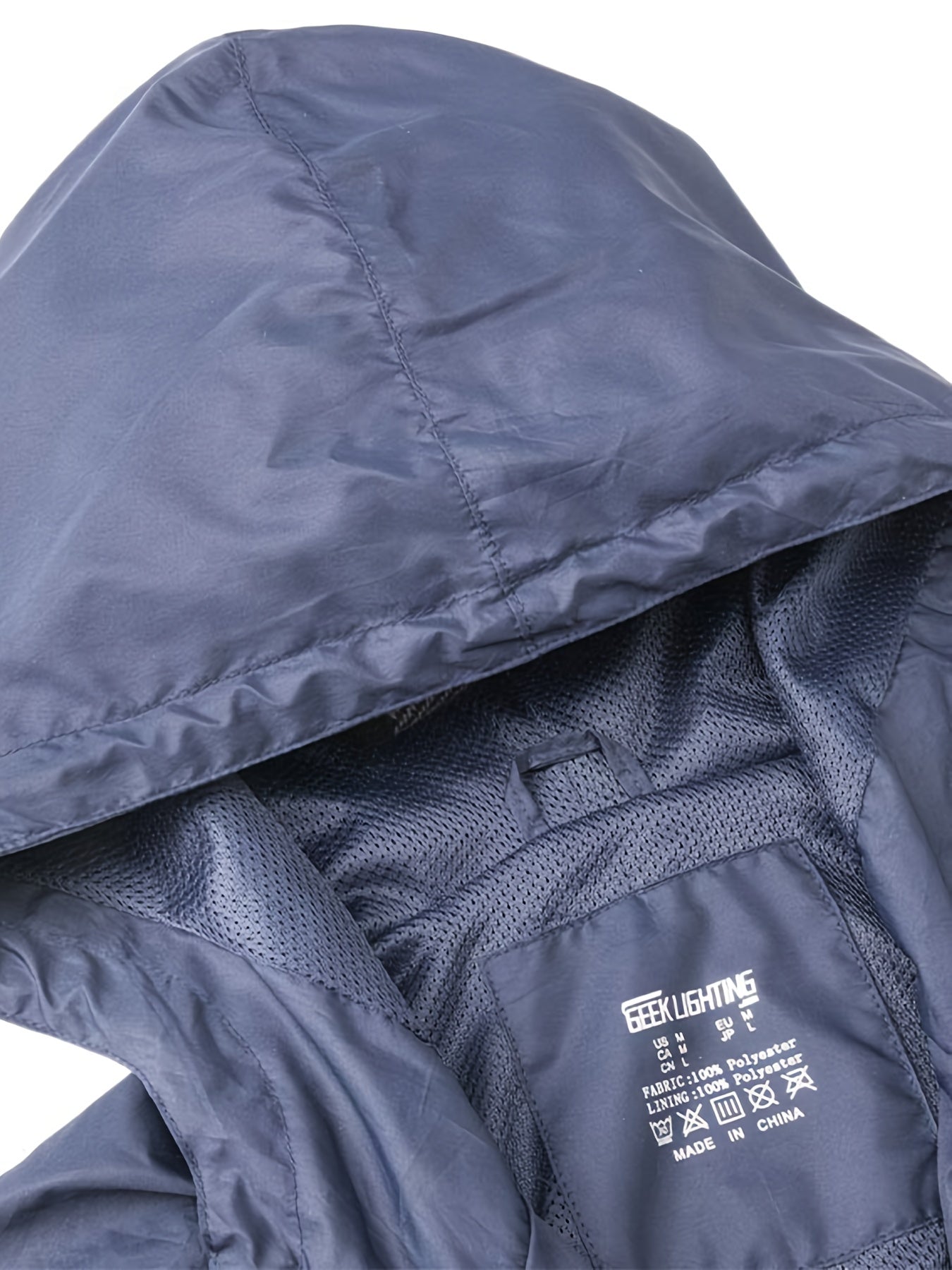 Men's Windbreaker Hooded Jacket Slim Fit Waterproof Trench Coat