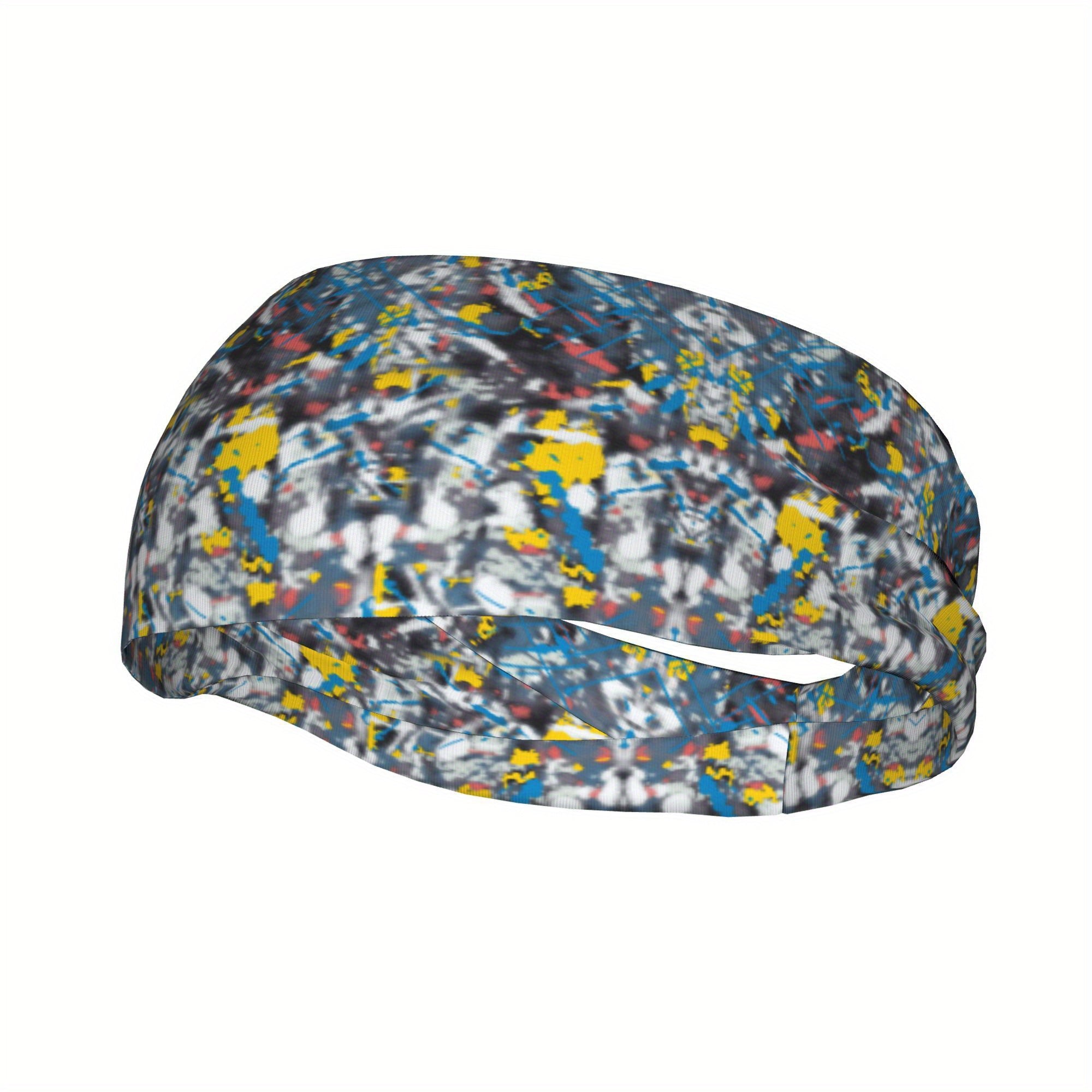 Tie Dye Headband Yellow Red Sports Casual Halloween Campus Events