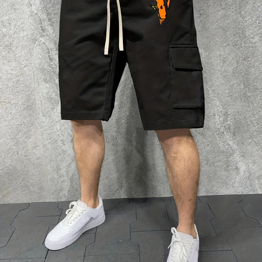 Men's V & Butterfly Graphic Casual Sports Cargo Shorts