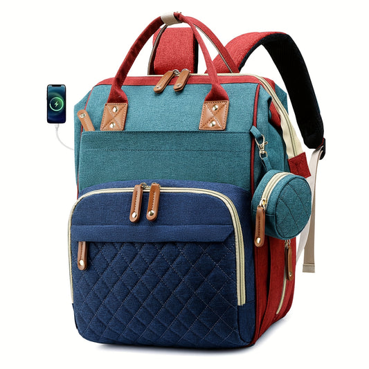 Large Capacity Women's Diaper Bag Backpack with Insulated Pocket