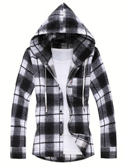 Plaid Shirts Hooded Jacket for Men