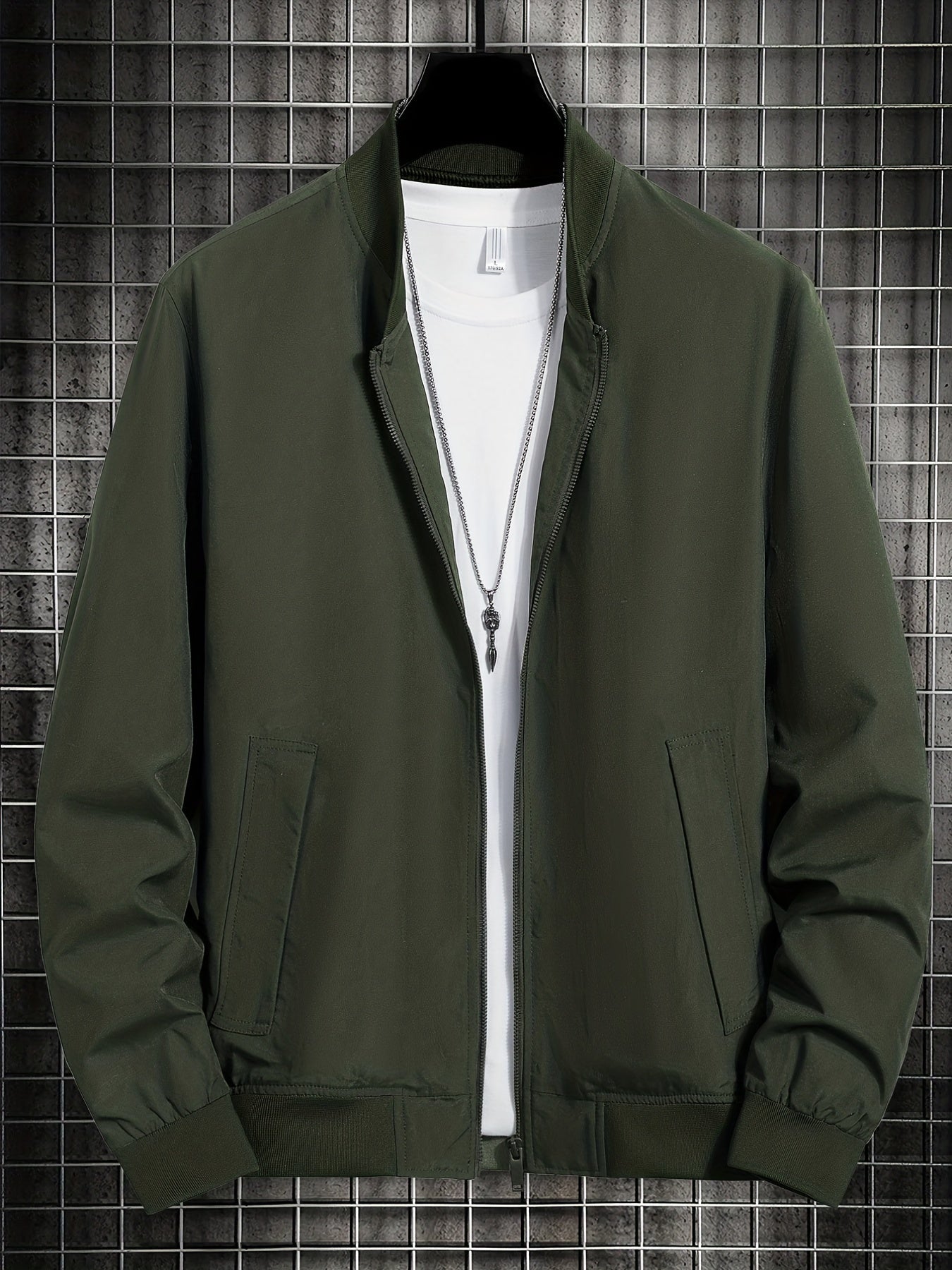 Men's Lightweight Zip Up Jacket Coat for Spring Fall