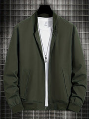 Men's Lightweight Zip Up Jacket Coat for Spring Fall