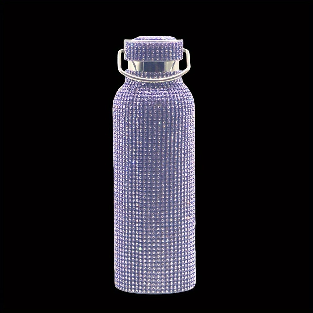 Sparkling Studded Vacuum Flask 500ml Insulated Water Bottles Travel Thermal Cups