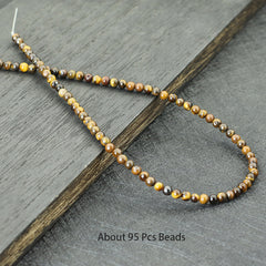 Natural Tiger Eye Stone Beads Smooth Brown for Jewelry Making