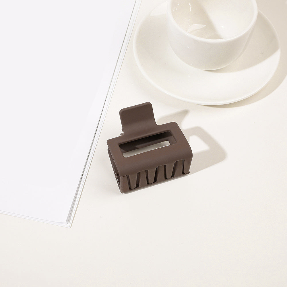 Matte Rectangle Small Hair Claw Clips