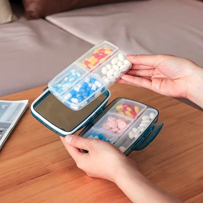 Travel Pill Dispenser Airtight 8 Compartments
