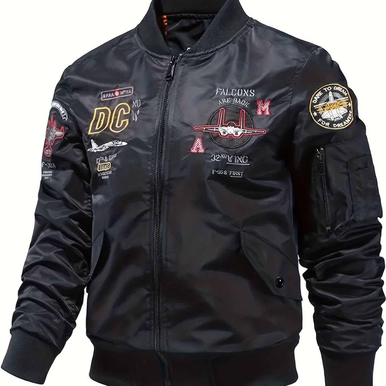 Embroidered Men's Street Style Baseball Jacket