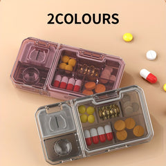 Portable Pill Organizer with Cutter and Grinder