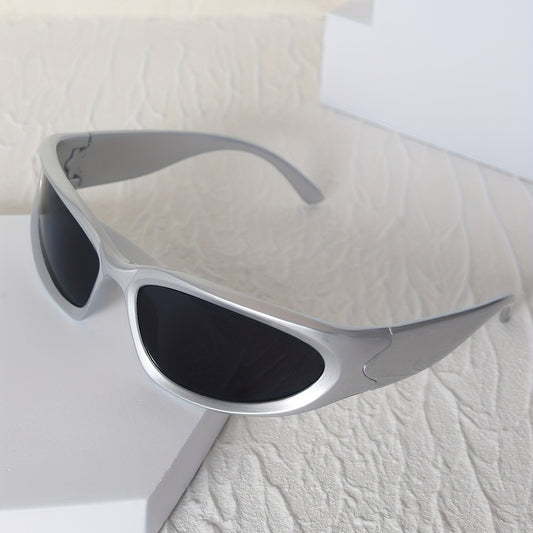 Y2K Wrap Around Sunglasses Futuristic One piece Glasses UV400