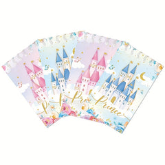 6pcs Prince And Princess Mini Notebooks Castle Crown Notepad