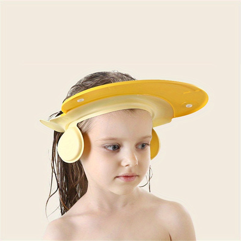 Baby Shower Cap Bathing Cap Adjustable Visor Hat Safe Shampoo