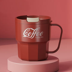 400ml Plastic Coffee Mug with Anti-Scald Handle